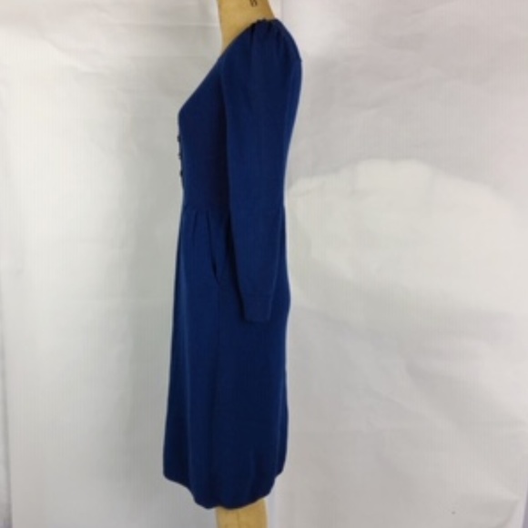 VINTAGE ST JOHN FOR SAKS FIFTH AVENUE BLUE DRESS - Picture 3 of 8